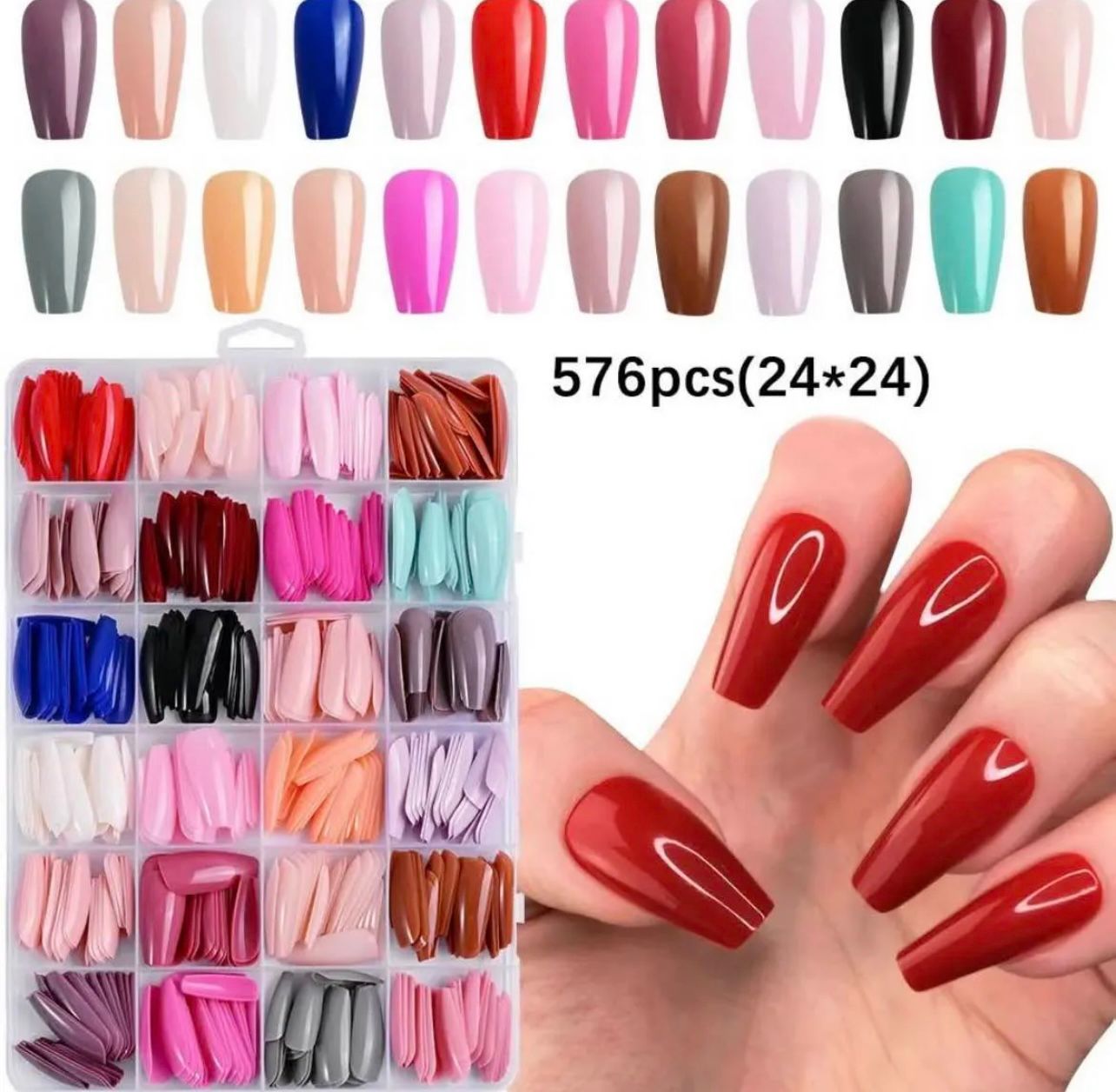 Mega 576 Nails Box With Glue