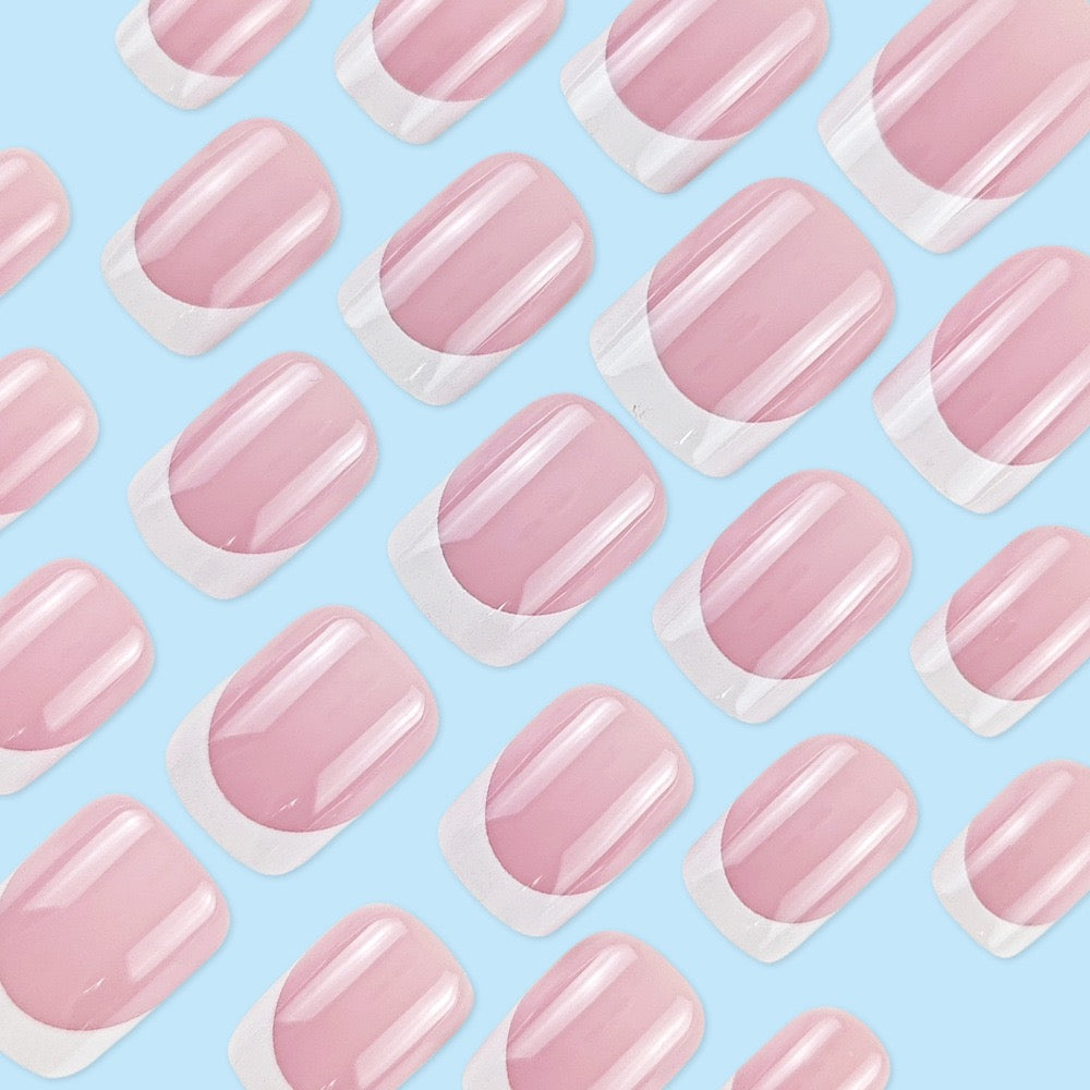 Pure French 24Pcs Nails Set