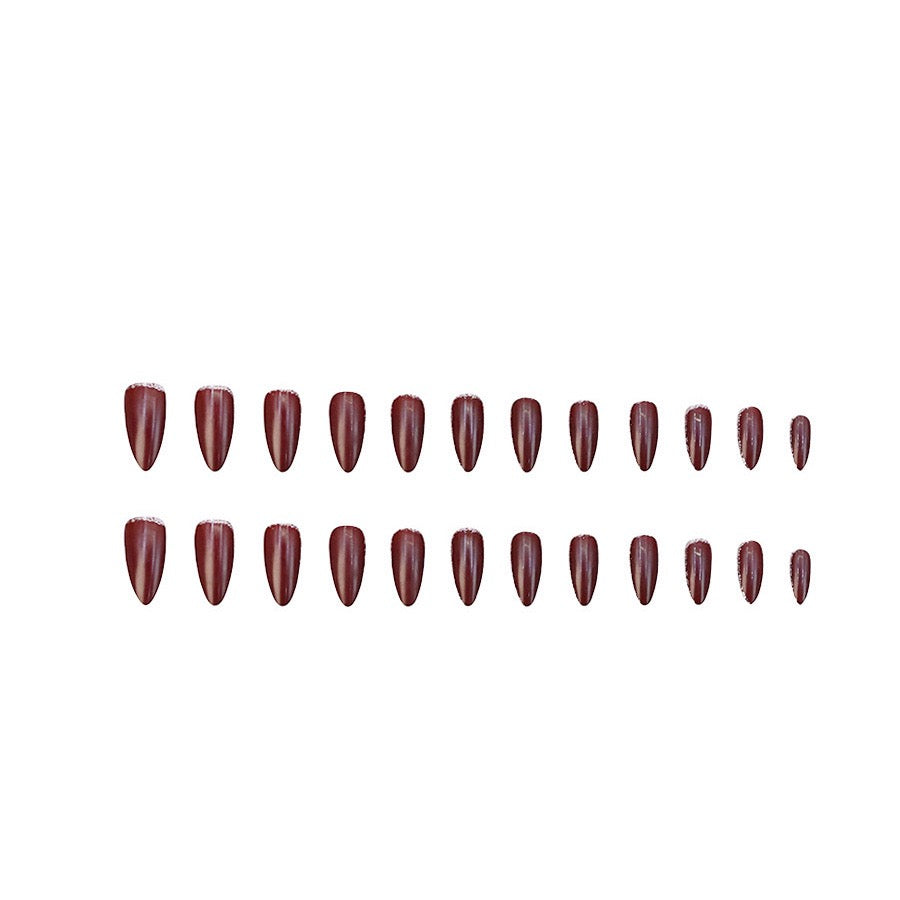 Red Glow 24Pcs Nails Set