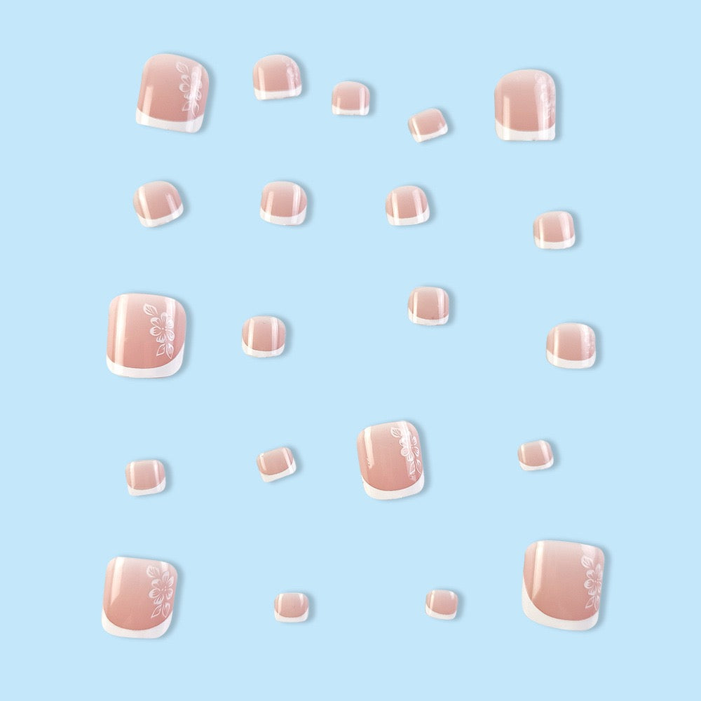 Luxe Tips 24Pcs Toe Nails