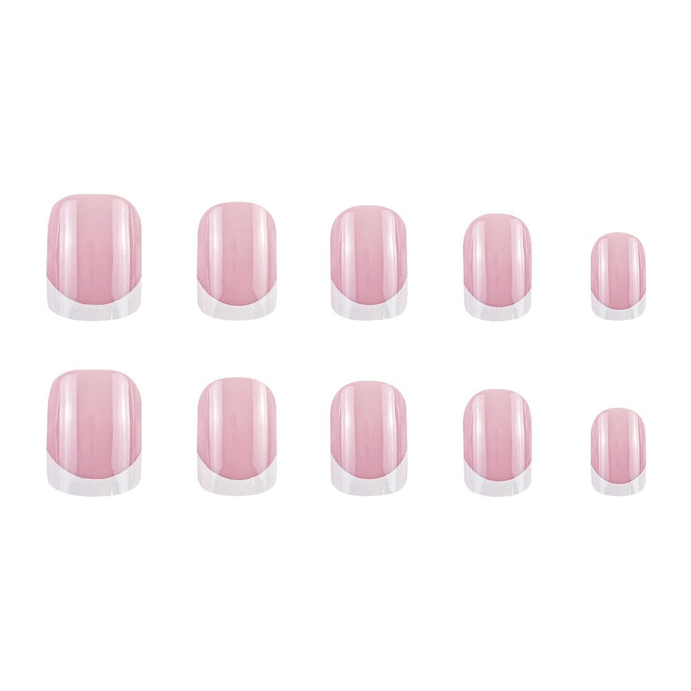 Pure French 24Pcs Nails Set