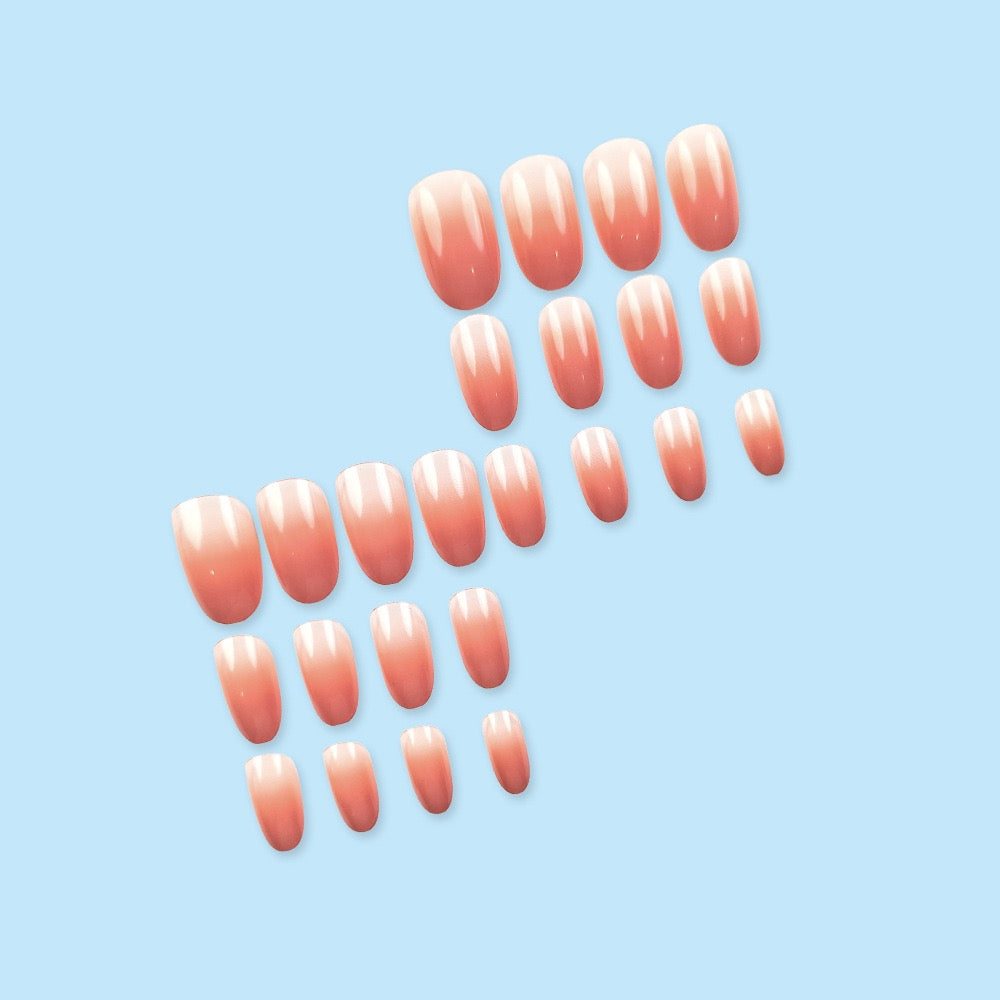 Orange Ombre 24pcs Nails Set