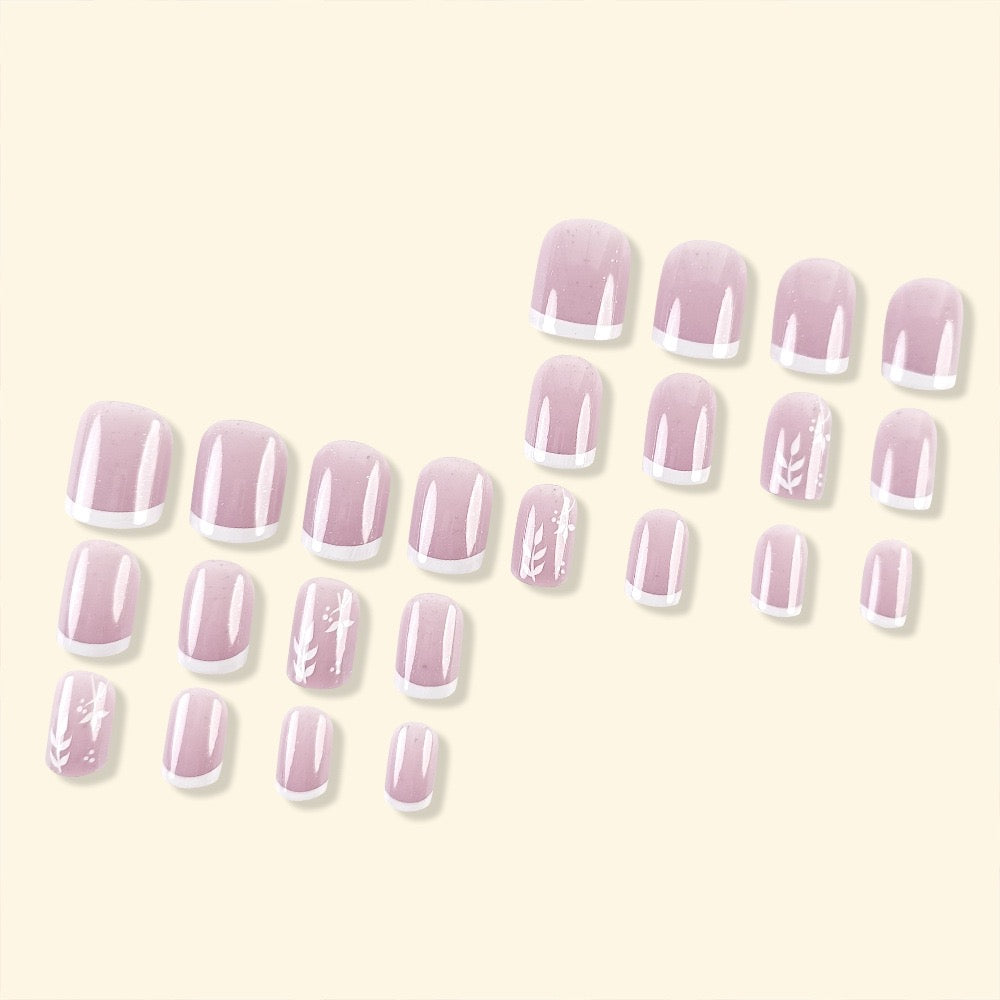 Timeless French 24Pcs Nails Set