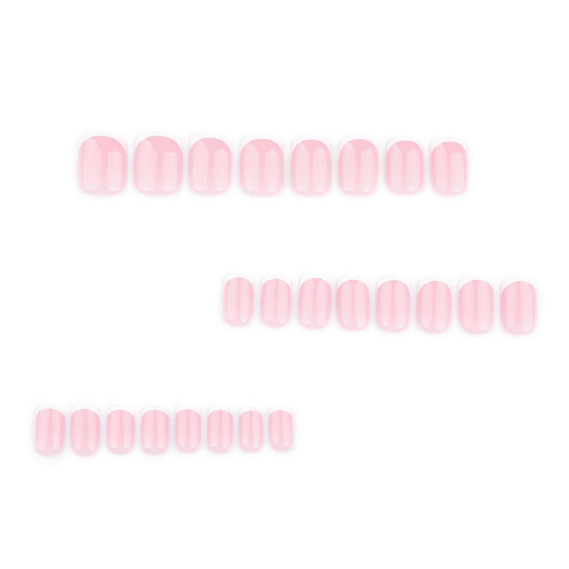 Pink French 24Pcs Nails Set