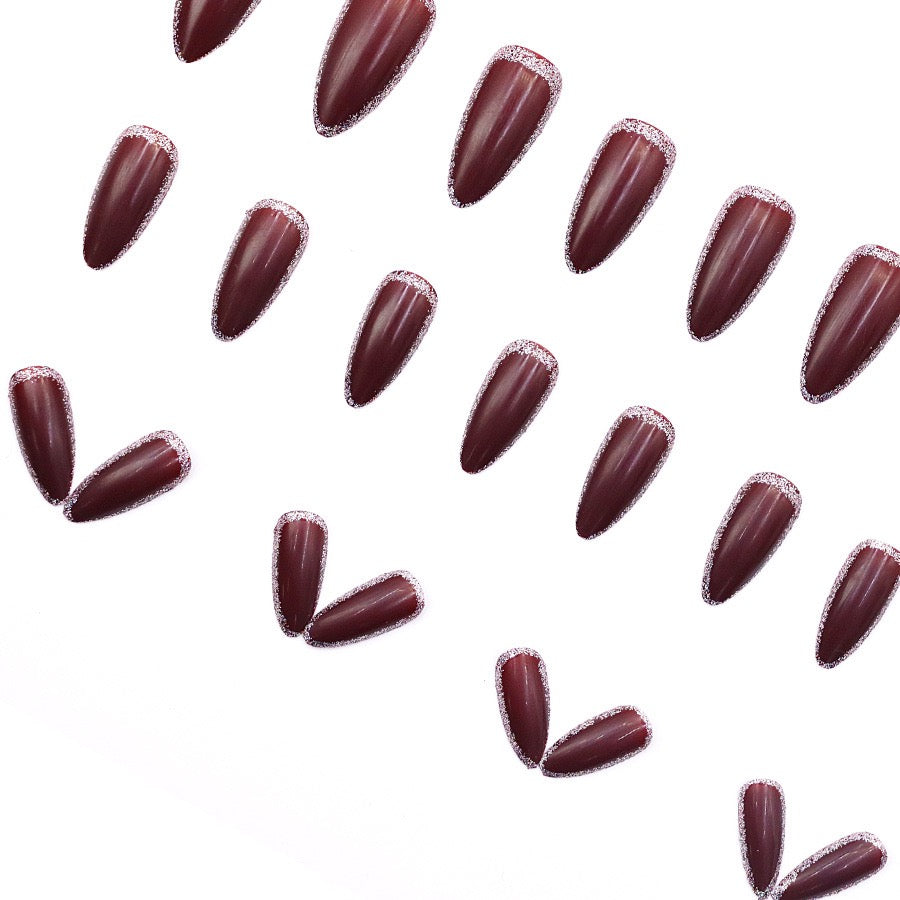 Red Glow 24Pcs Nails Set