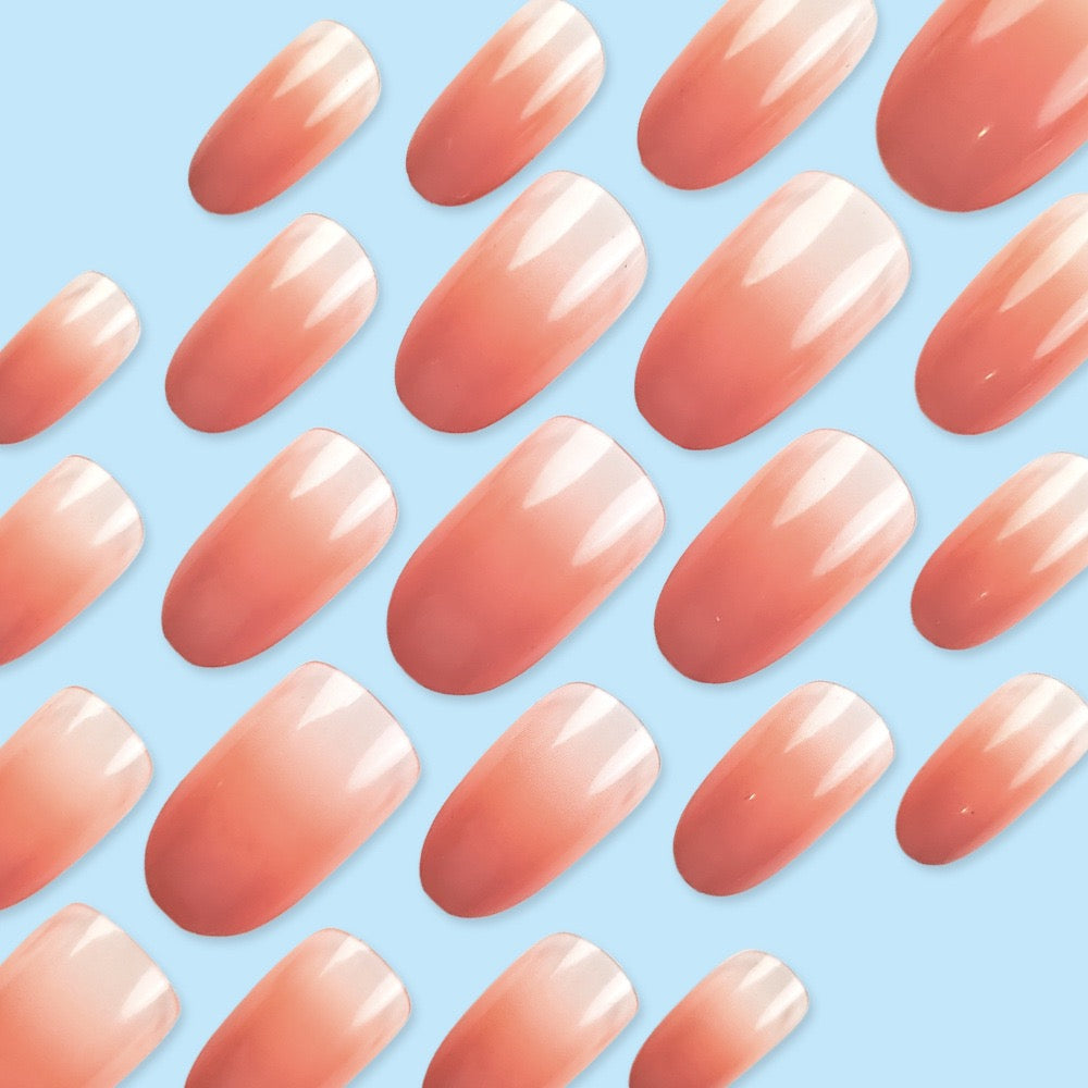 Orange Ombre 24pcs Nails Set