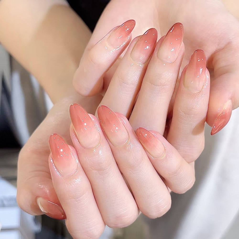 Orange Ombre 24pcs Nails Set