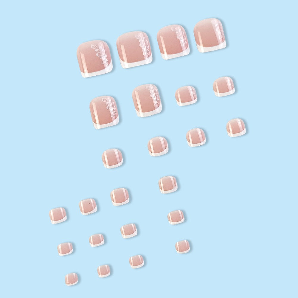 Luxe Tips 24Pcs Toe Nails