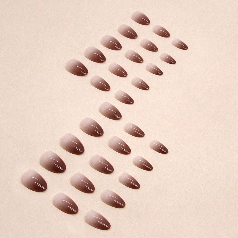 Sugar Brown 24Pcs Nails Set