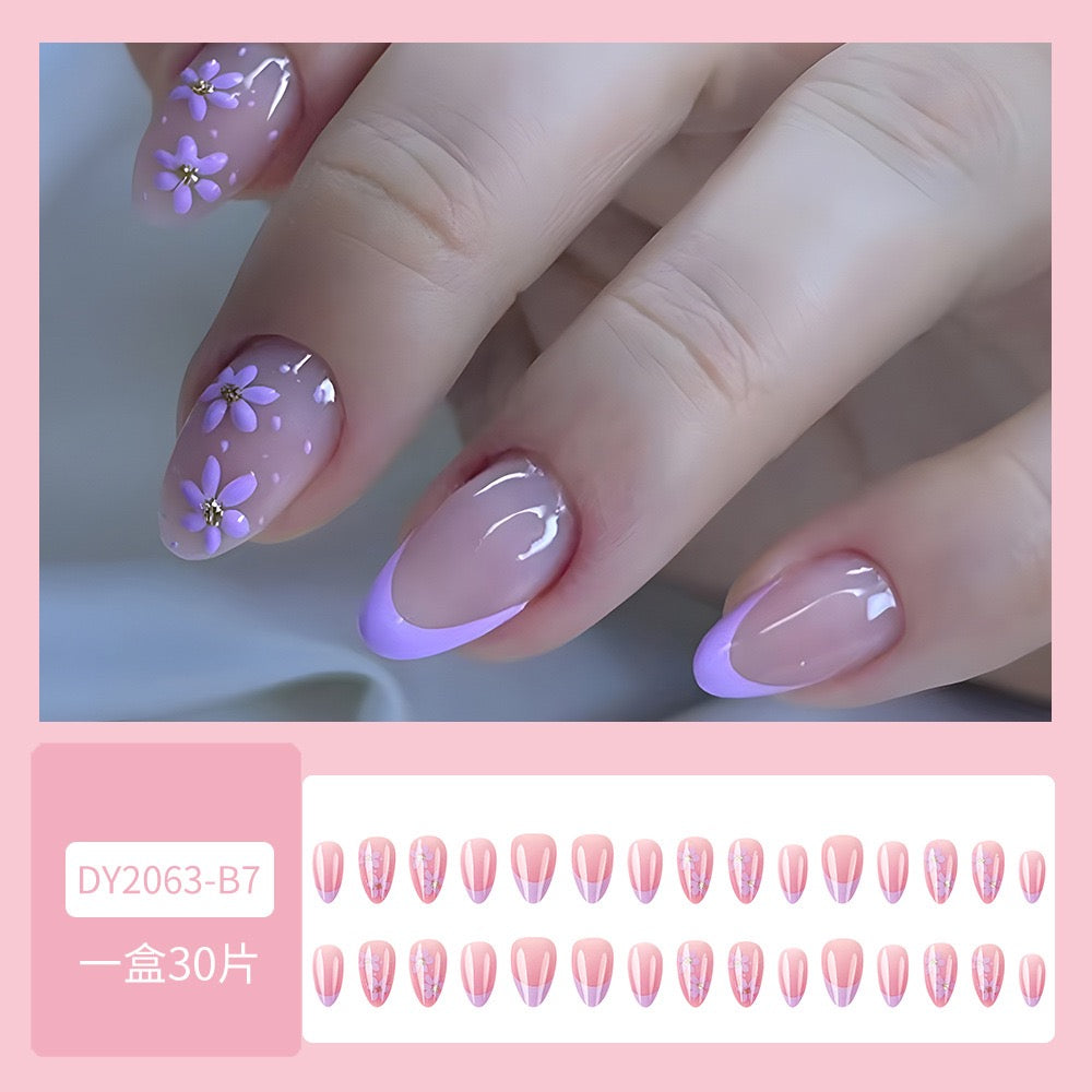 Lilac Beauty 24Pcs Nails Set