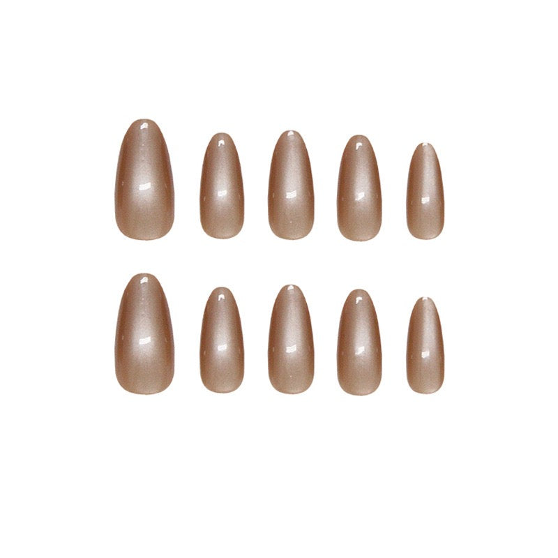 Nude Cateye 24Pcs Nails Set