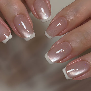 French Cat Eye 24Pcs Nails Set