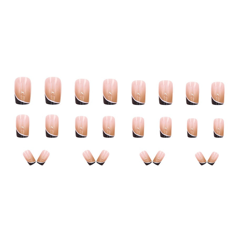 Black shine 24Pcs Nails Set