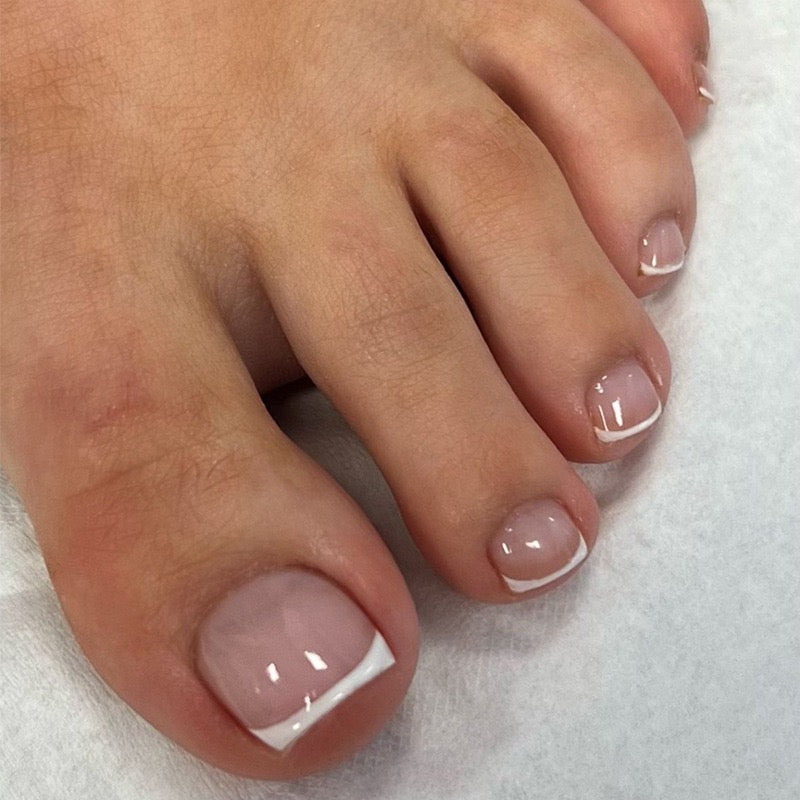 Nude French Toe 24Pcs Nails Set