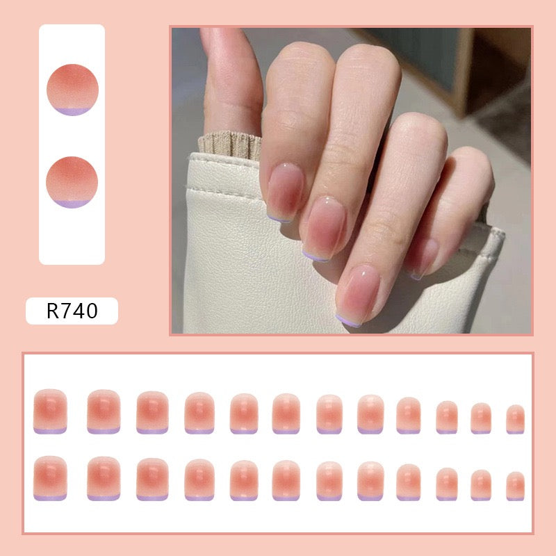 Cotton Candy 24Pcs Nails Set