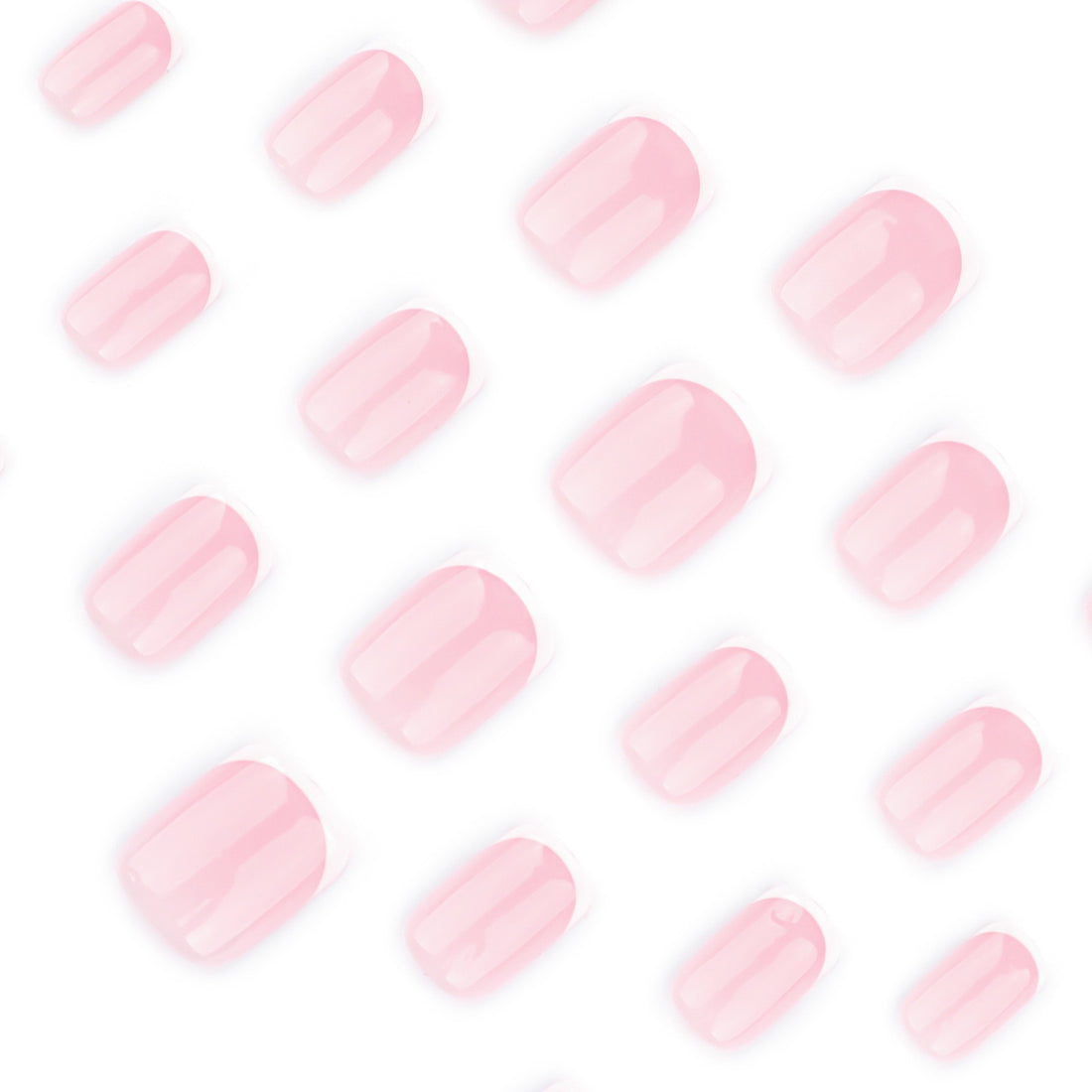 Pink French 24Pcs Nails Set