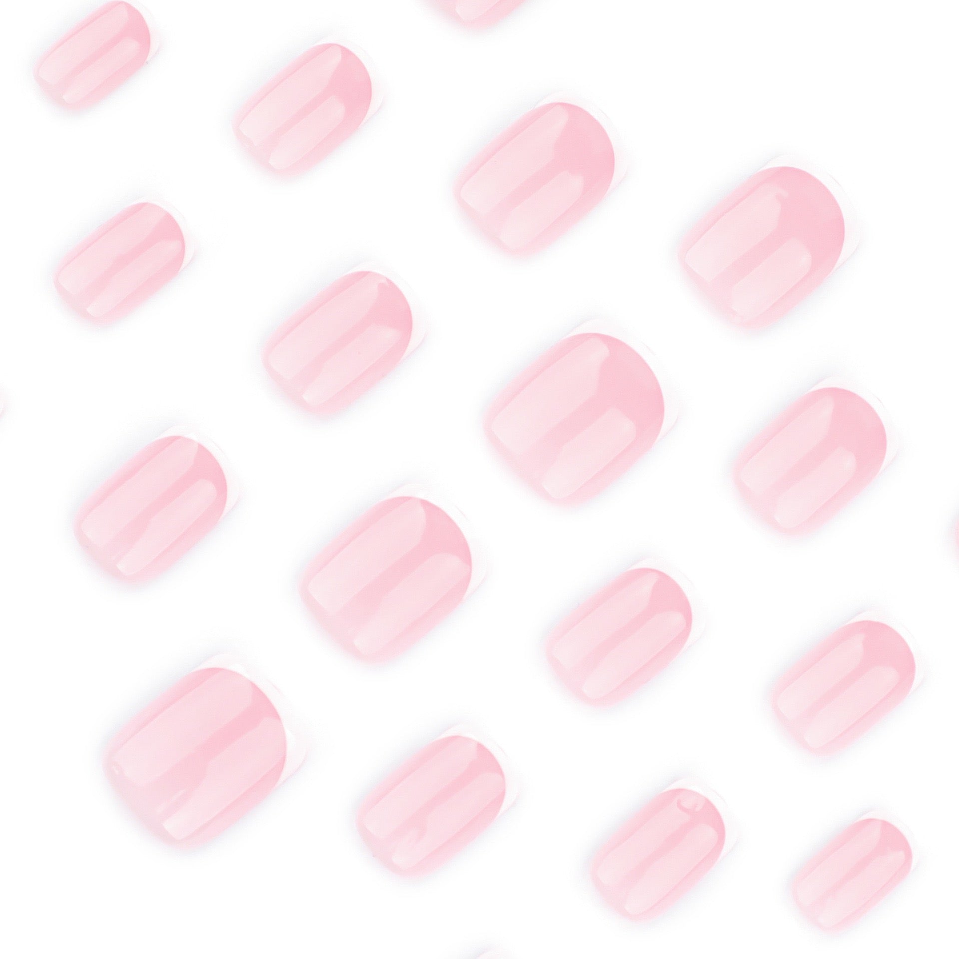 Pink French 24Pcs Nails Set