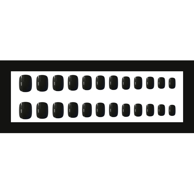 Black 24Pcs Nails Set