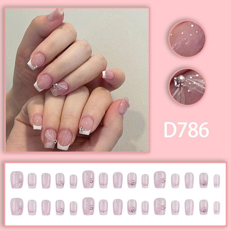 Classic French 24pcs Nails Set