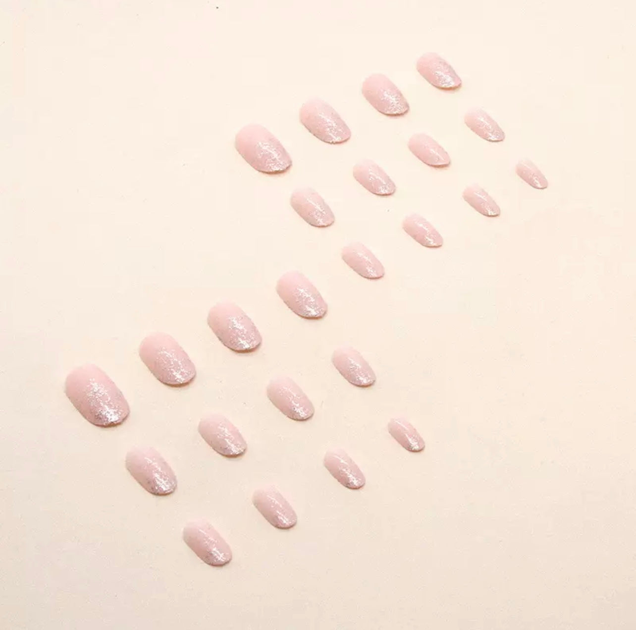 Crystal Pink 24Pcs Nails Set