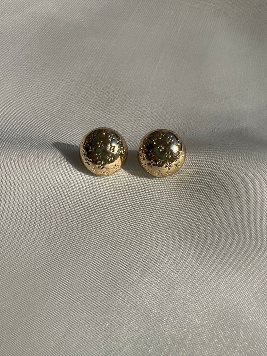 Golden Glow Round Earrings