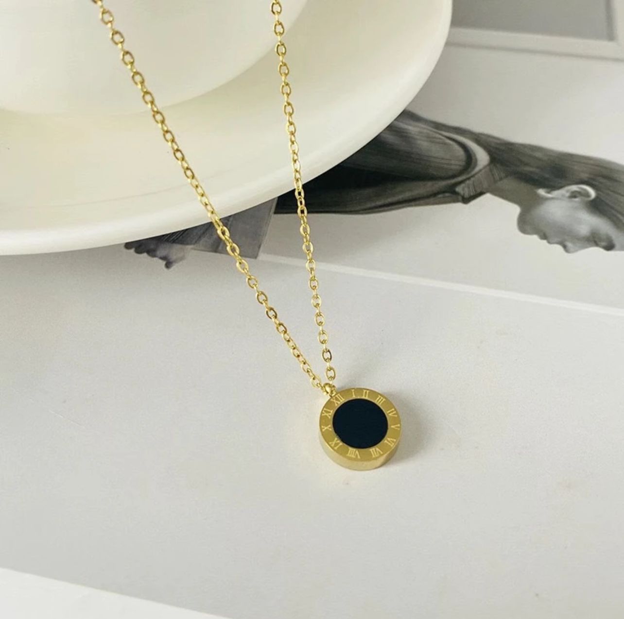 Shadow Circle Stainless Steel Locket