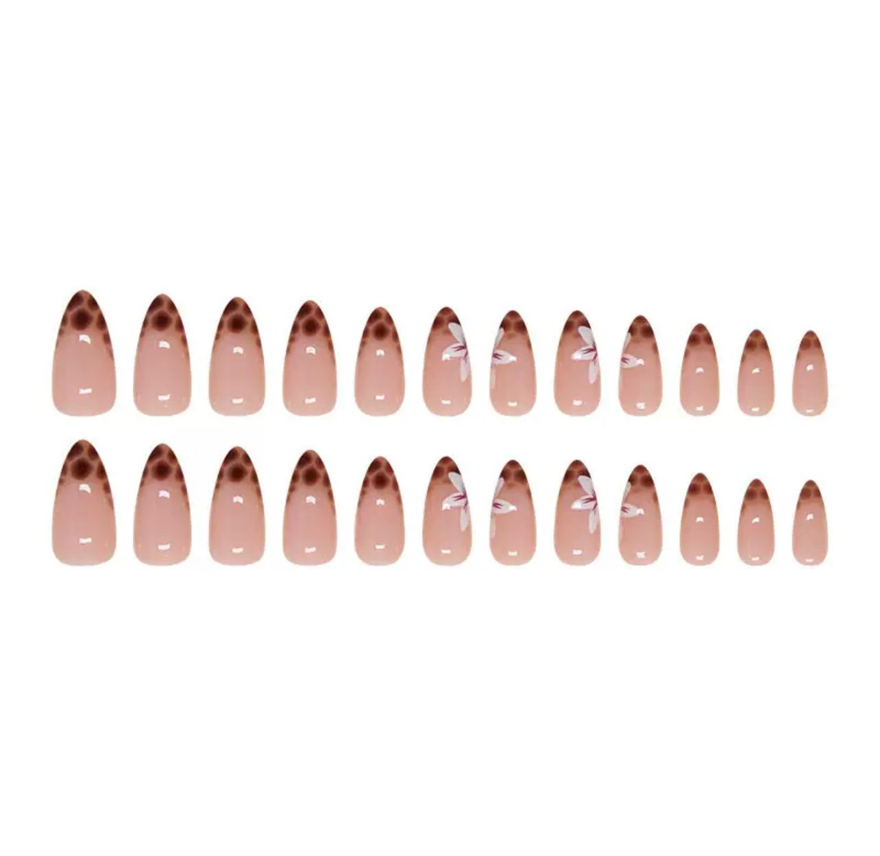 Leopard Glow Nails Set