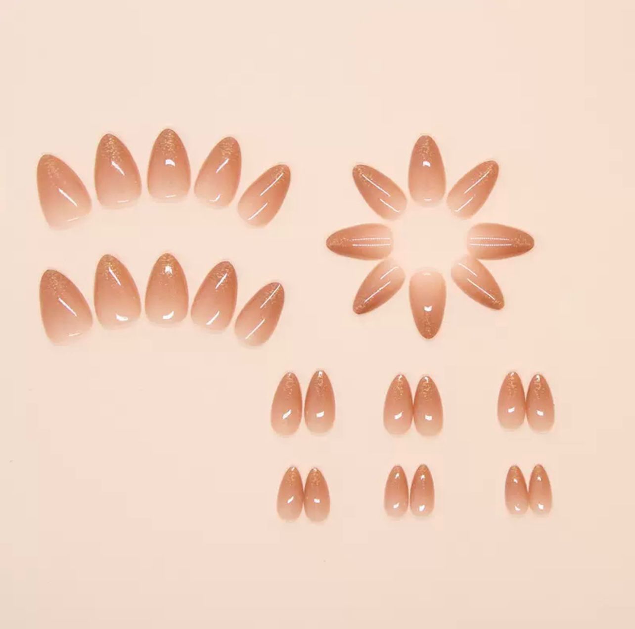 Sunset Glow 24Pcs Nails Set