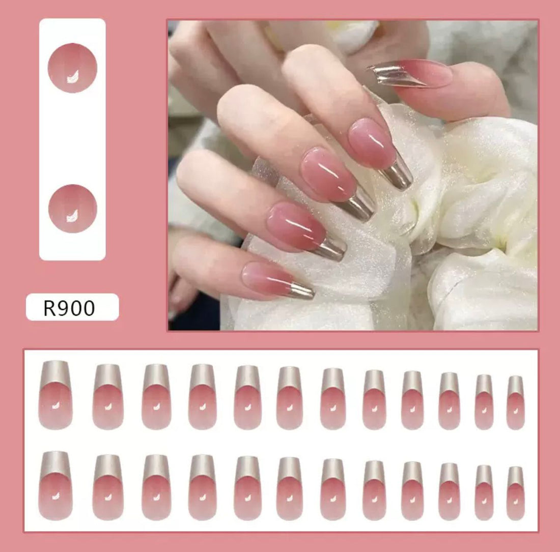 Rose Glow 24Pcs Nails set