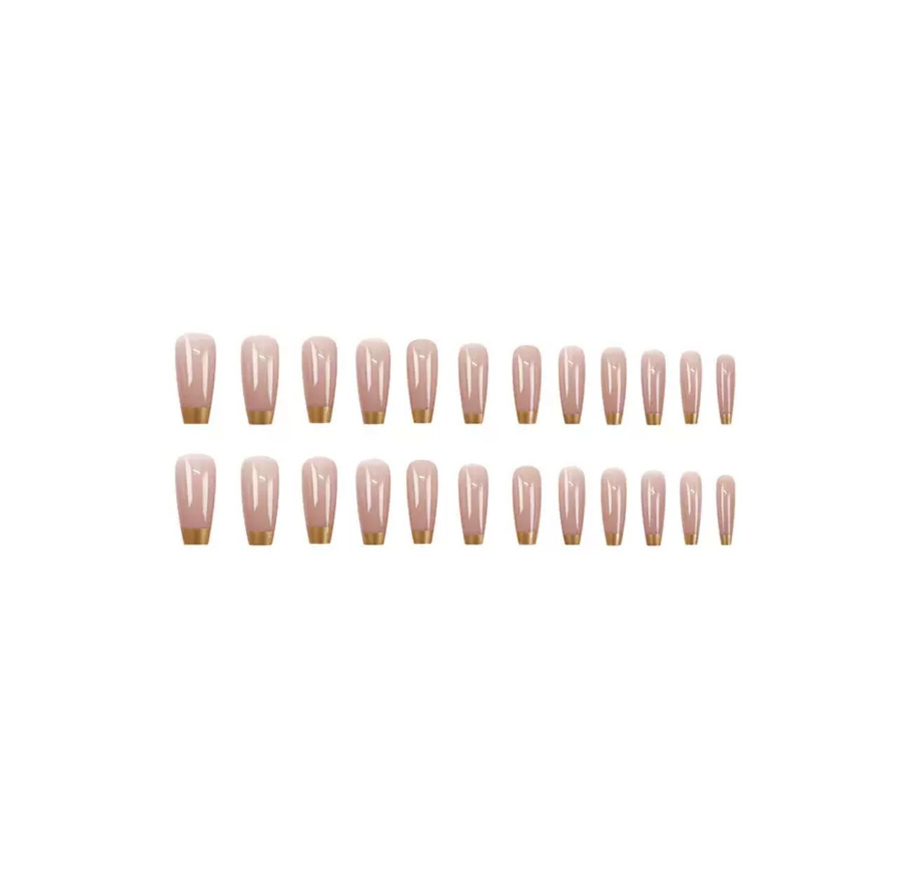 Soft Brown 24Pcs Nails Set