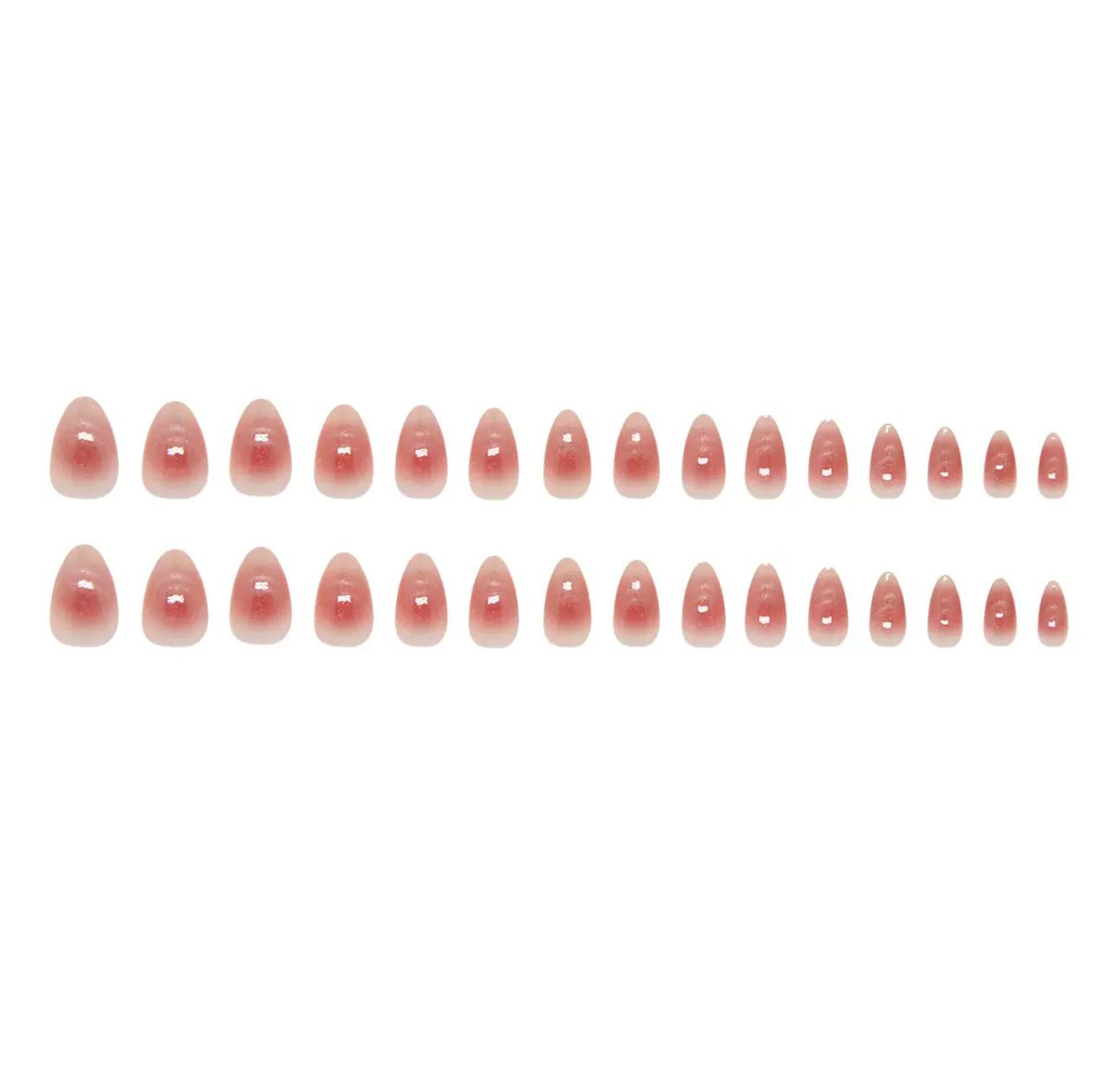 Rose Pink Cat Eye 24Pcs Nails Set