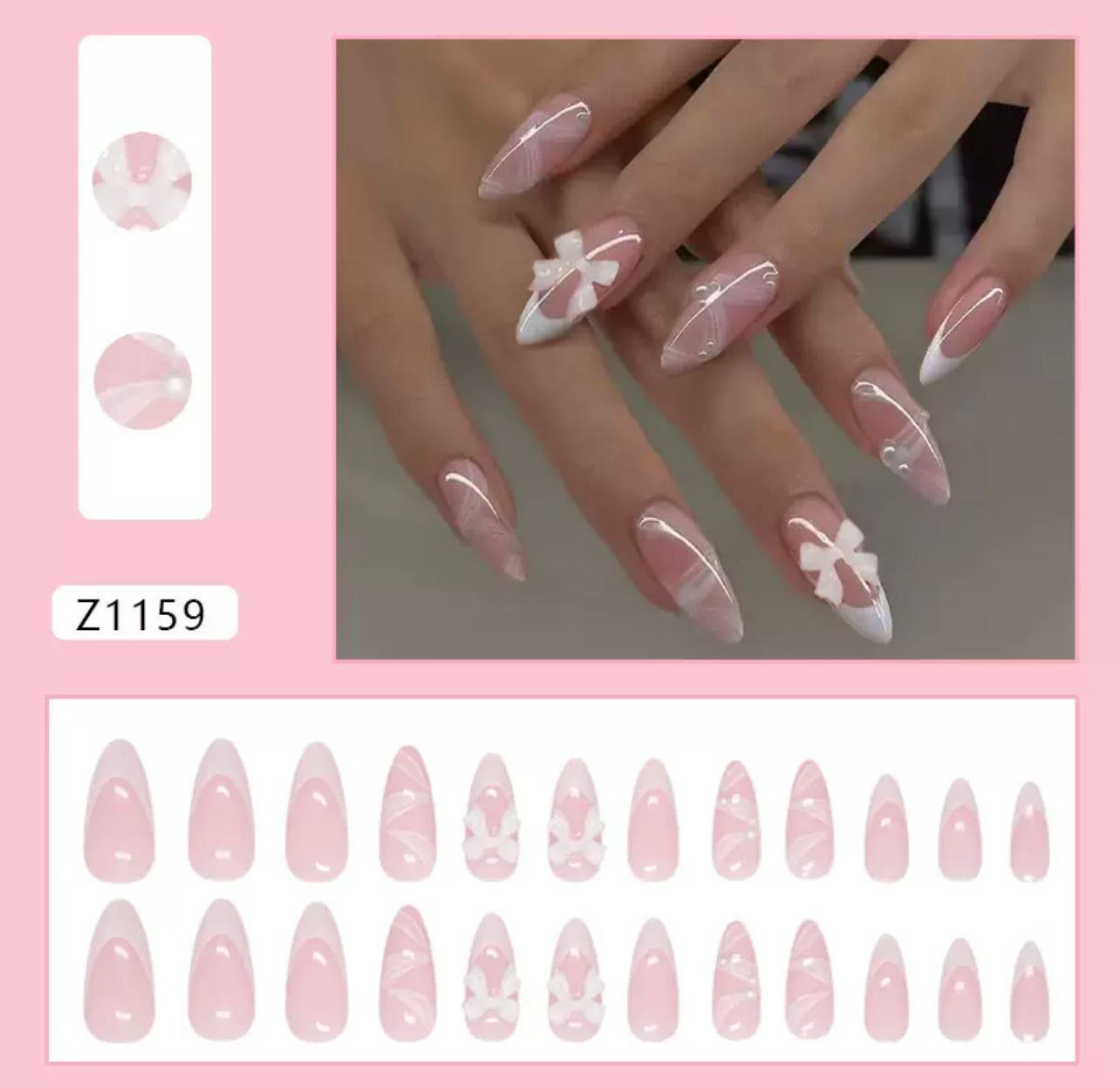 Blushing Bride 24Pcs Nails Set