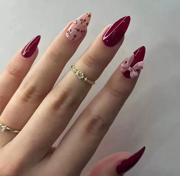 Red Royal 24Pcs Nails Set