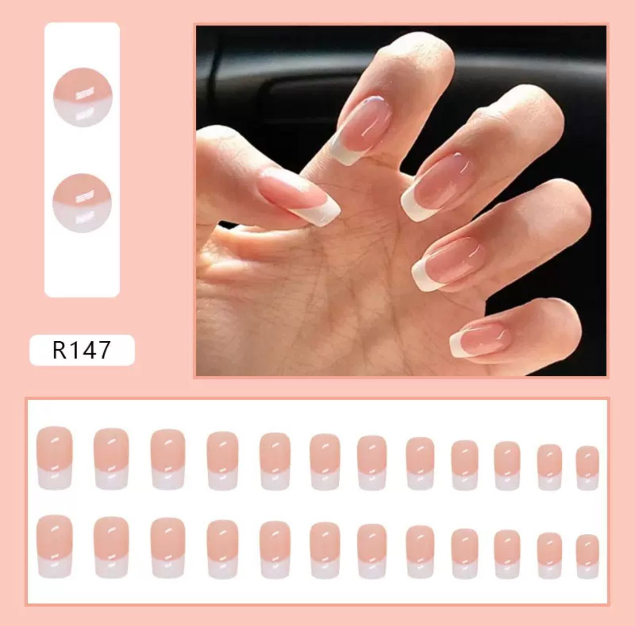 French Fairy 24Pcs Nails Set