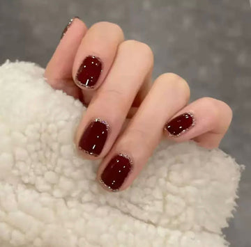 Red Glaze 24Pcs Nails Set