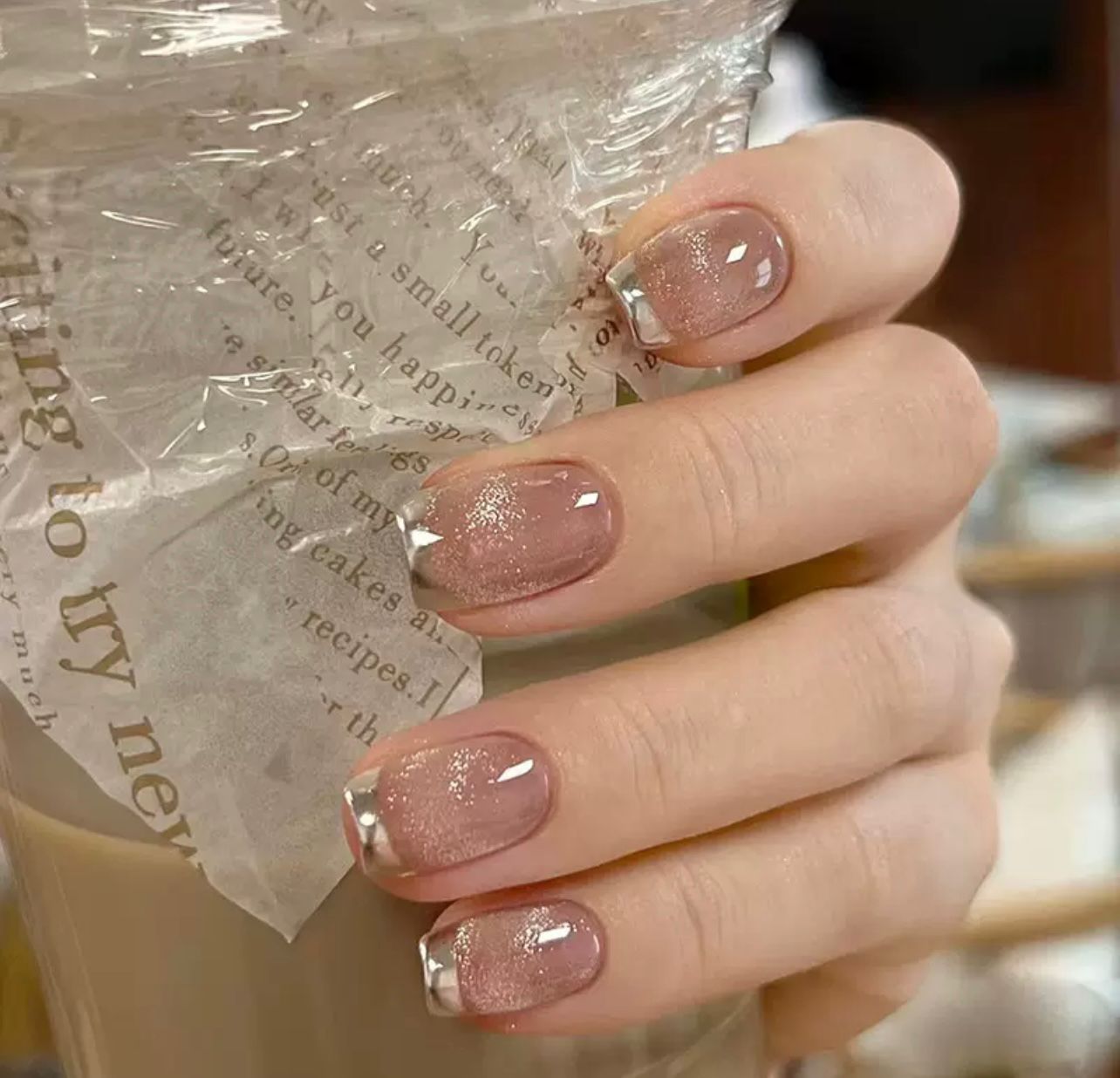 Pink dream 24Pcs nail Set