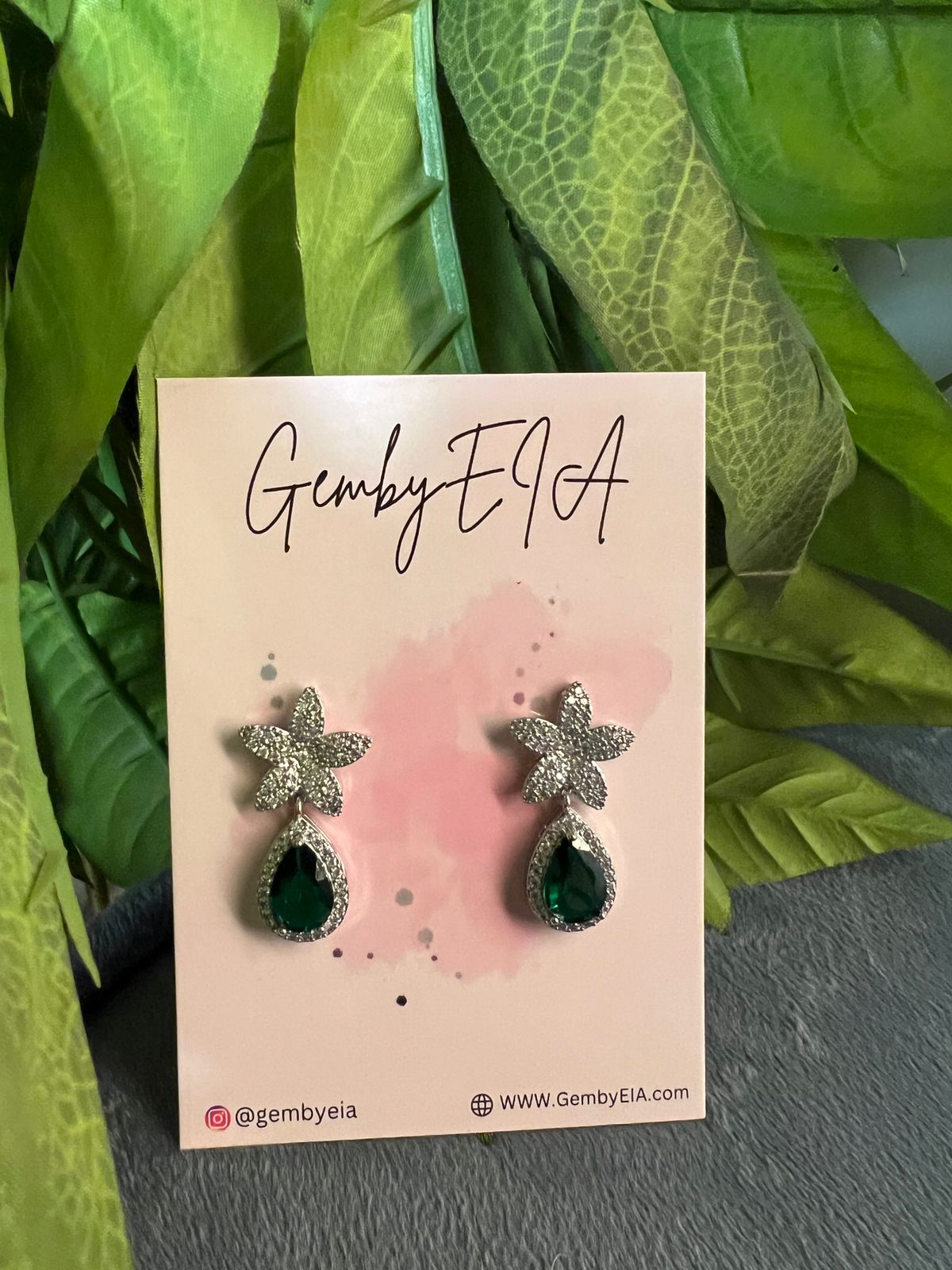 Snow Blossom Zircon Earrings