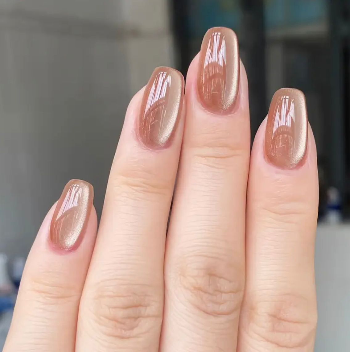 Coffin nude nails set