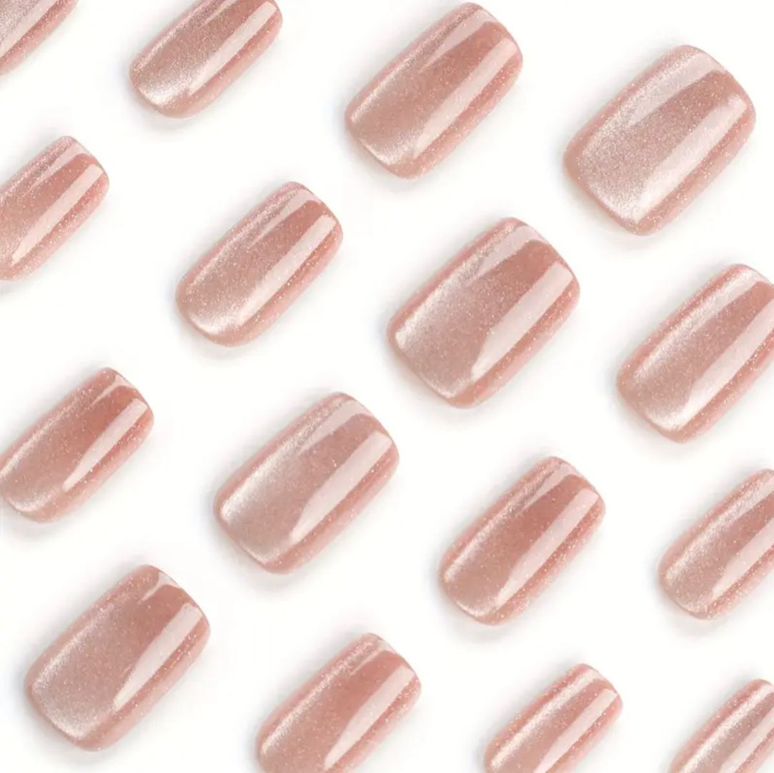 Coffin nude nails set