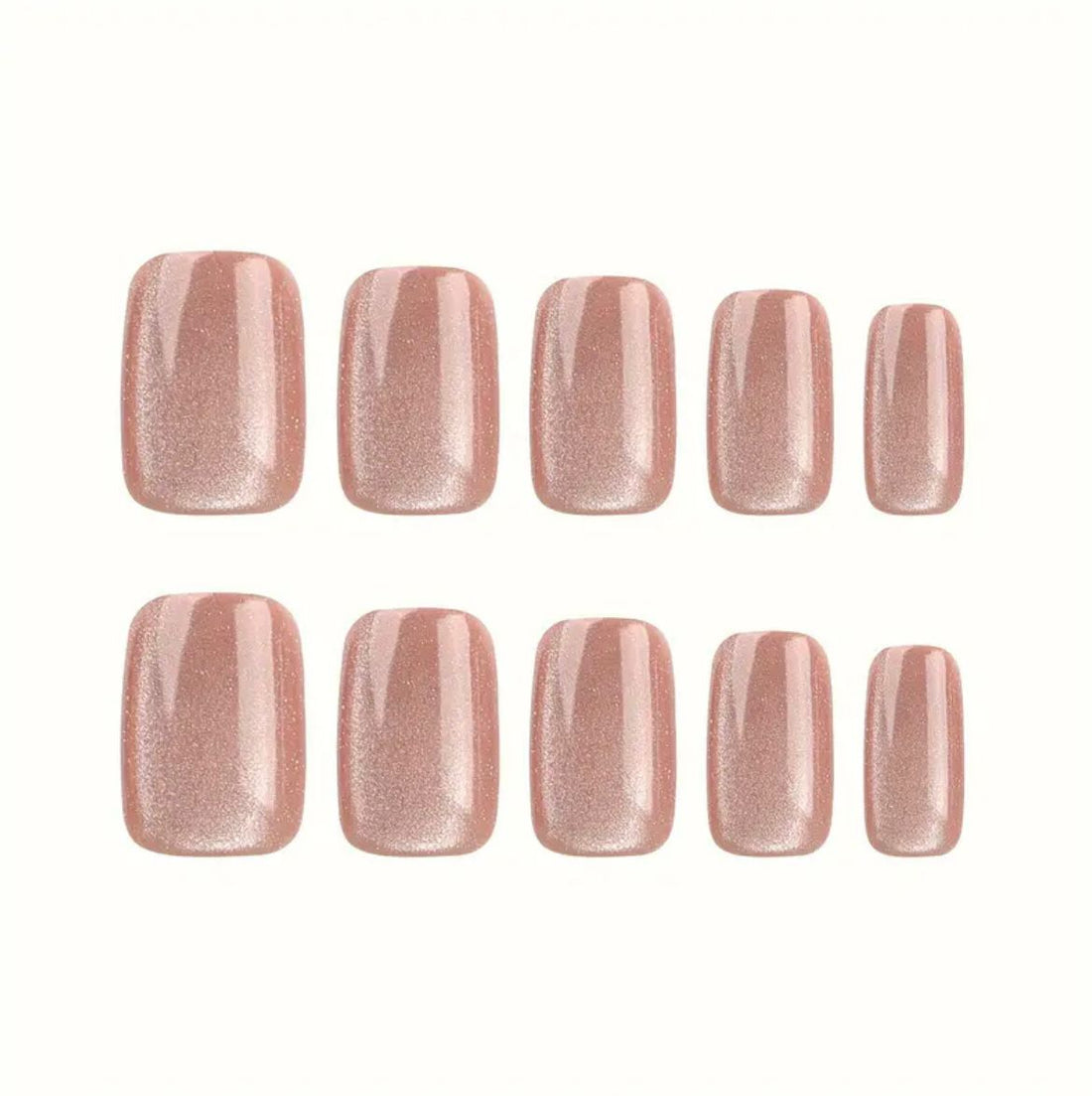 Coffin nude nails set