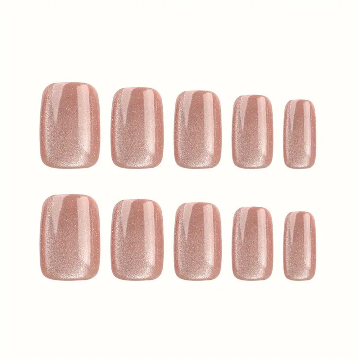 Coffin nude nails set