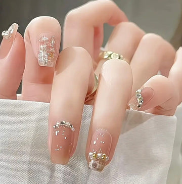 Luxe Nude Oval 24Pcs Nail set