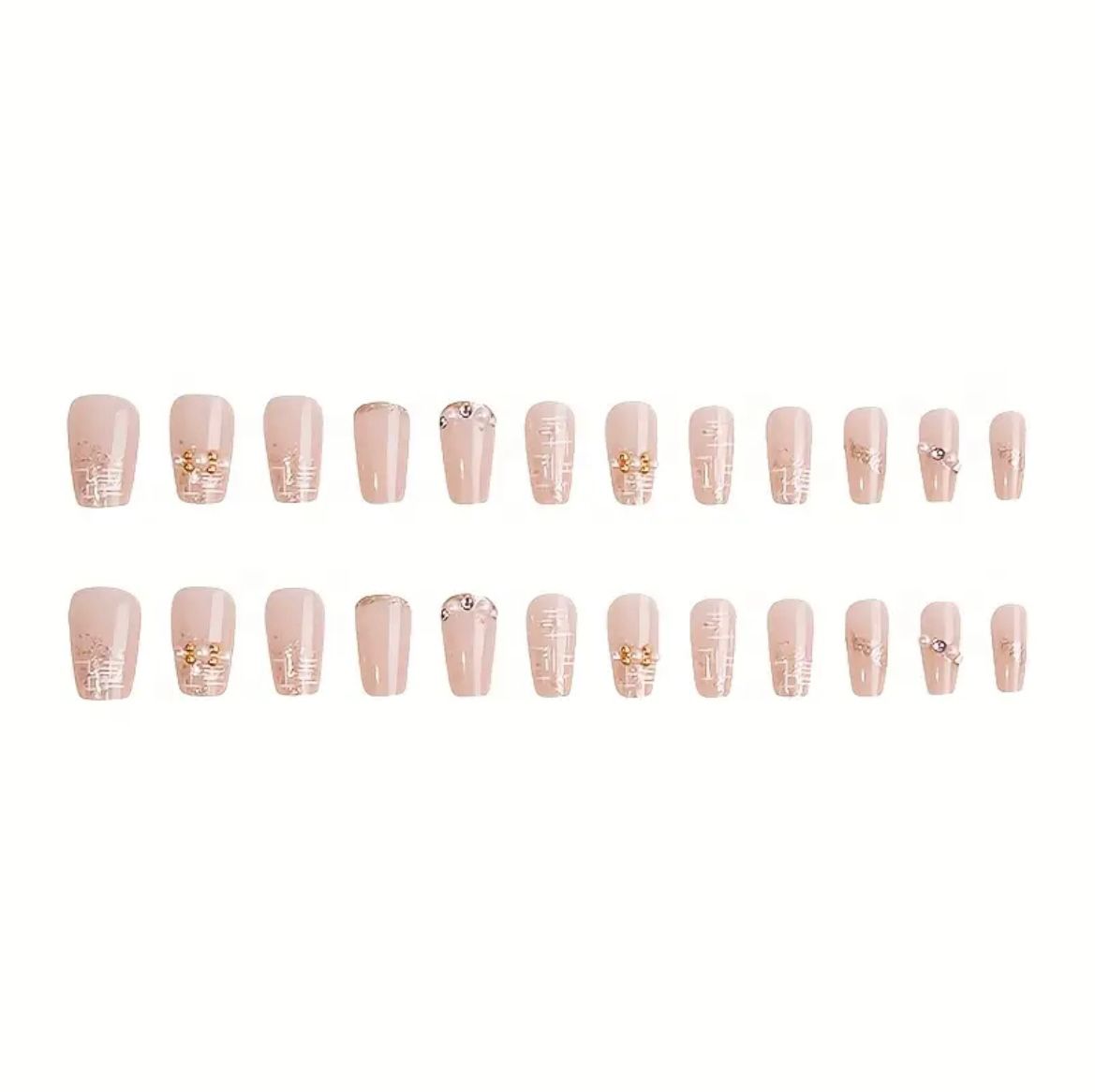 Luxe Nude Oval 24Pcs Nail set