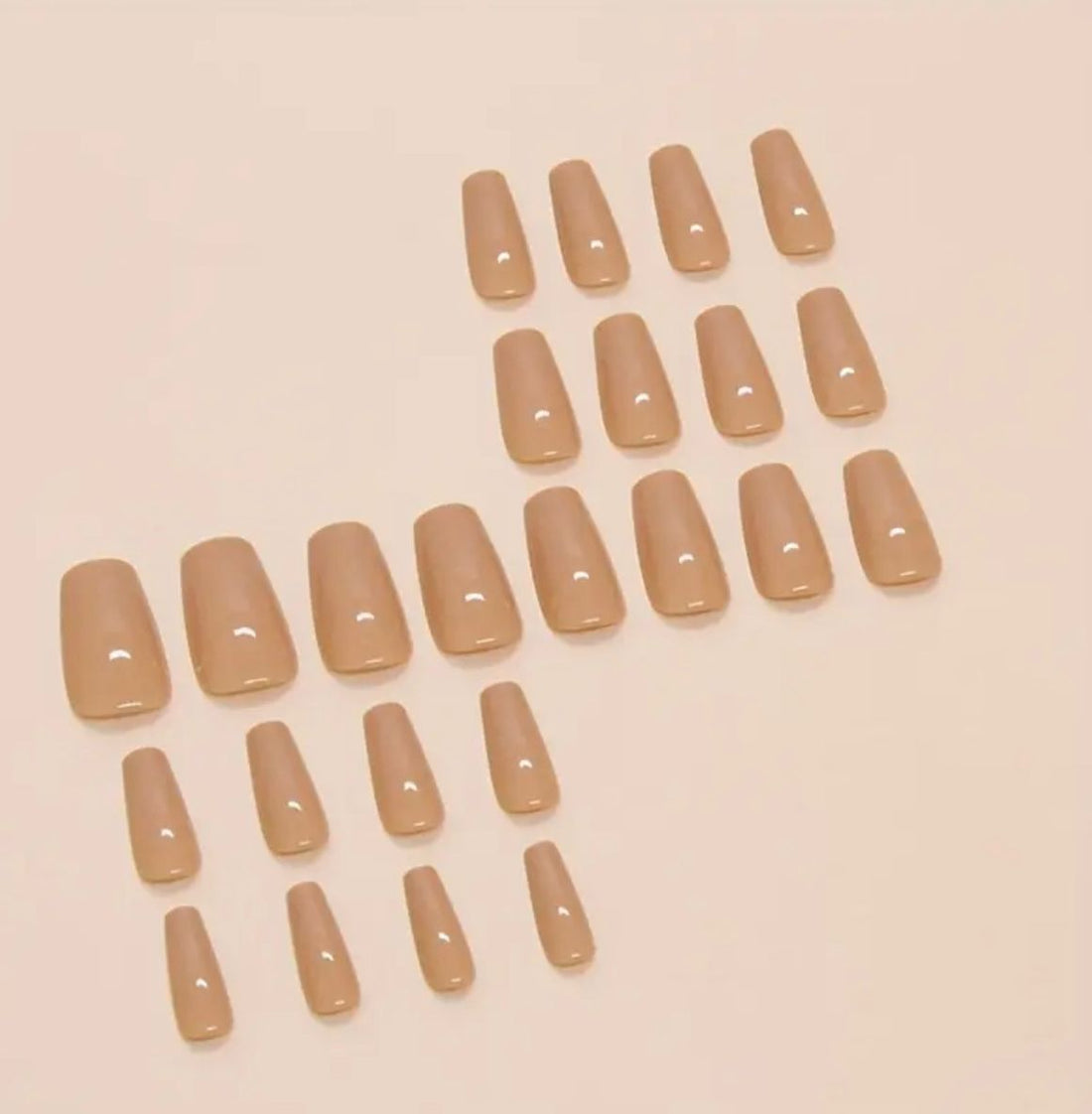 Nude Short Square Nail Set