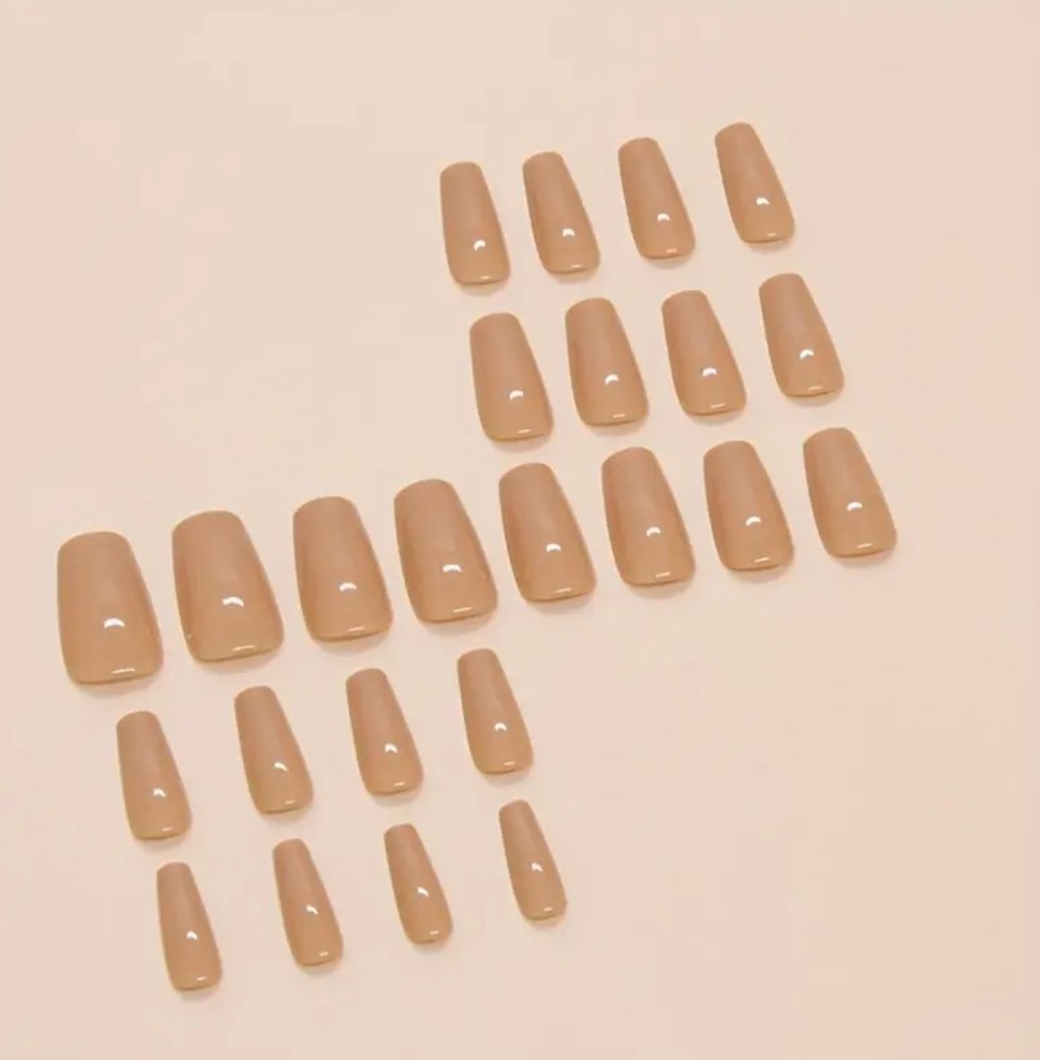 Nude Short Square Nail Set