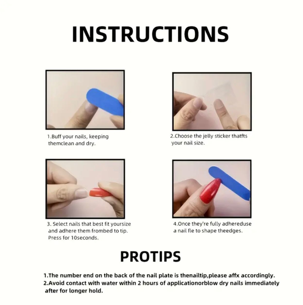 Wine Red Almond Shape 24 Pcs Nails Set