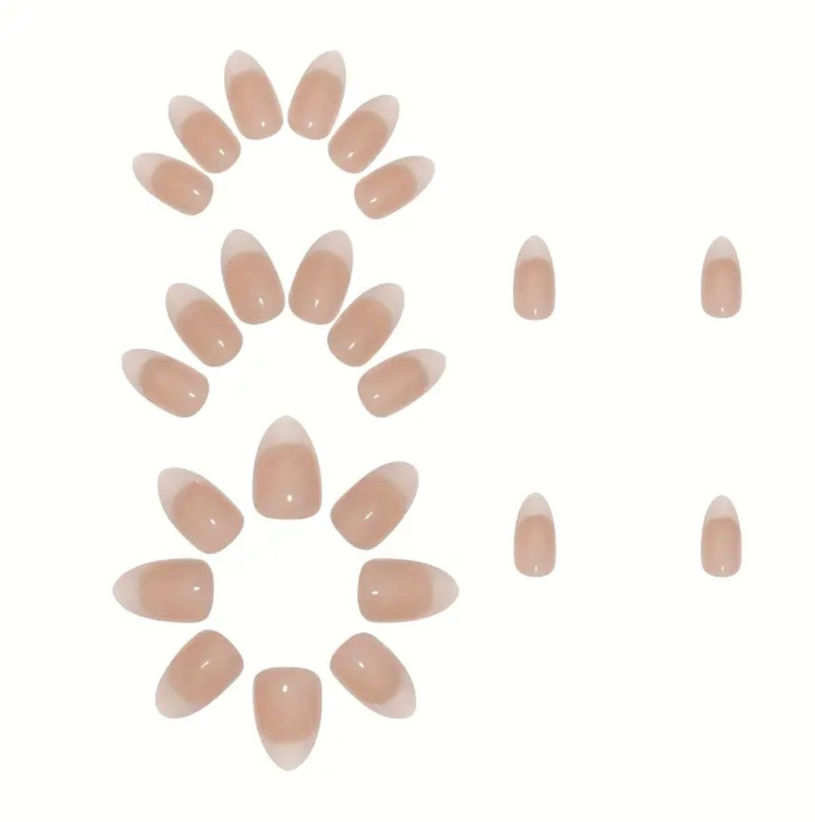 Nude Ombre Magic 24 Pcs Nails Set