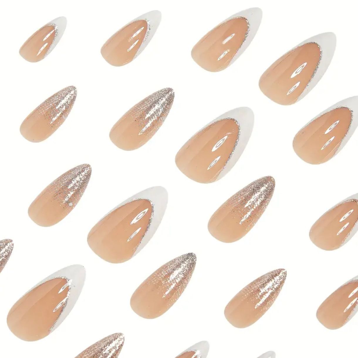 Pearl French Nails Set