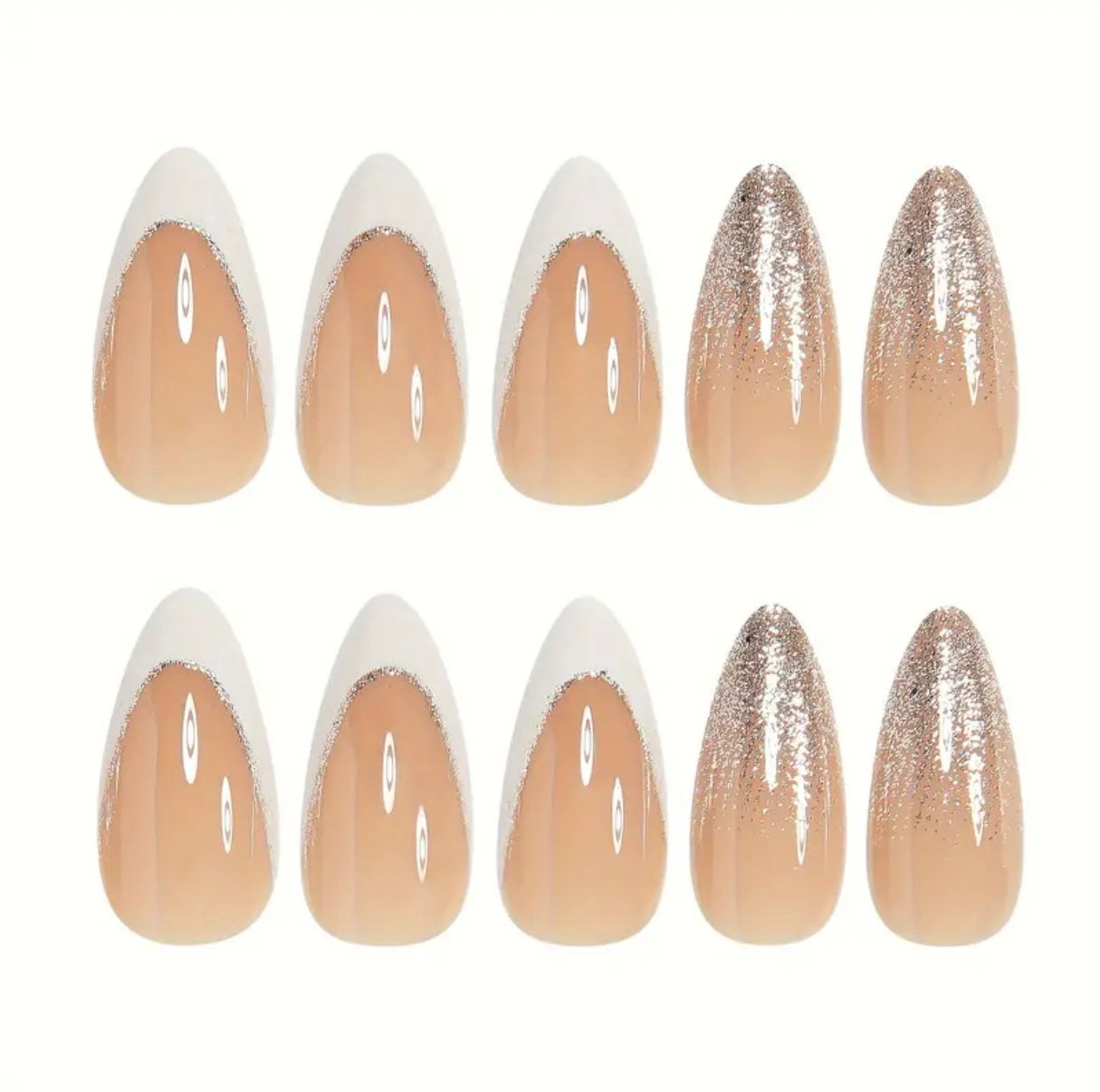 Pearl French Nails Set