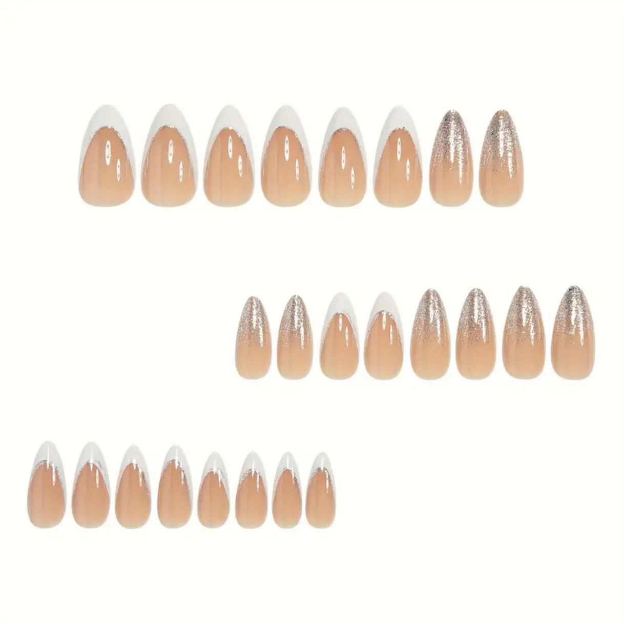 Pearl French Nails Set